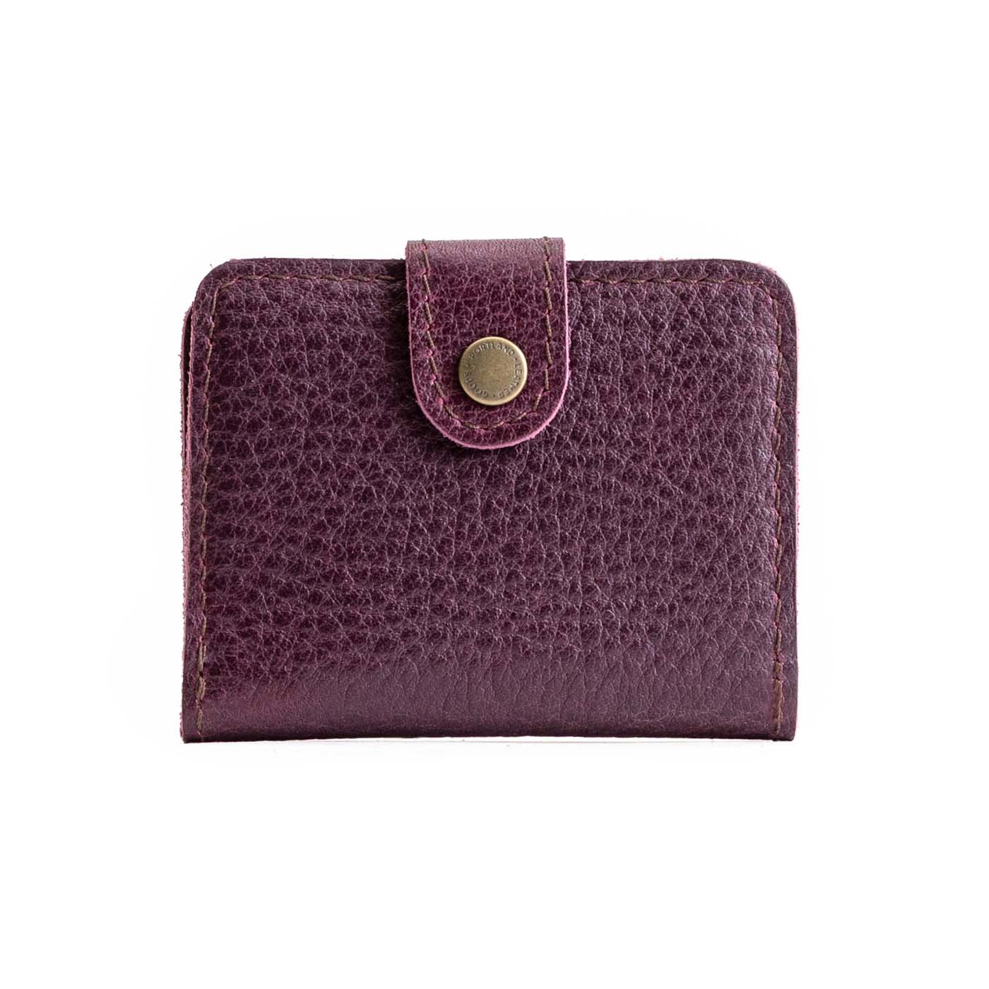 Pink and Purple 3 Pocket Italian Leather Slim popular Wallet