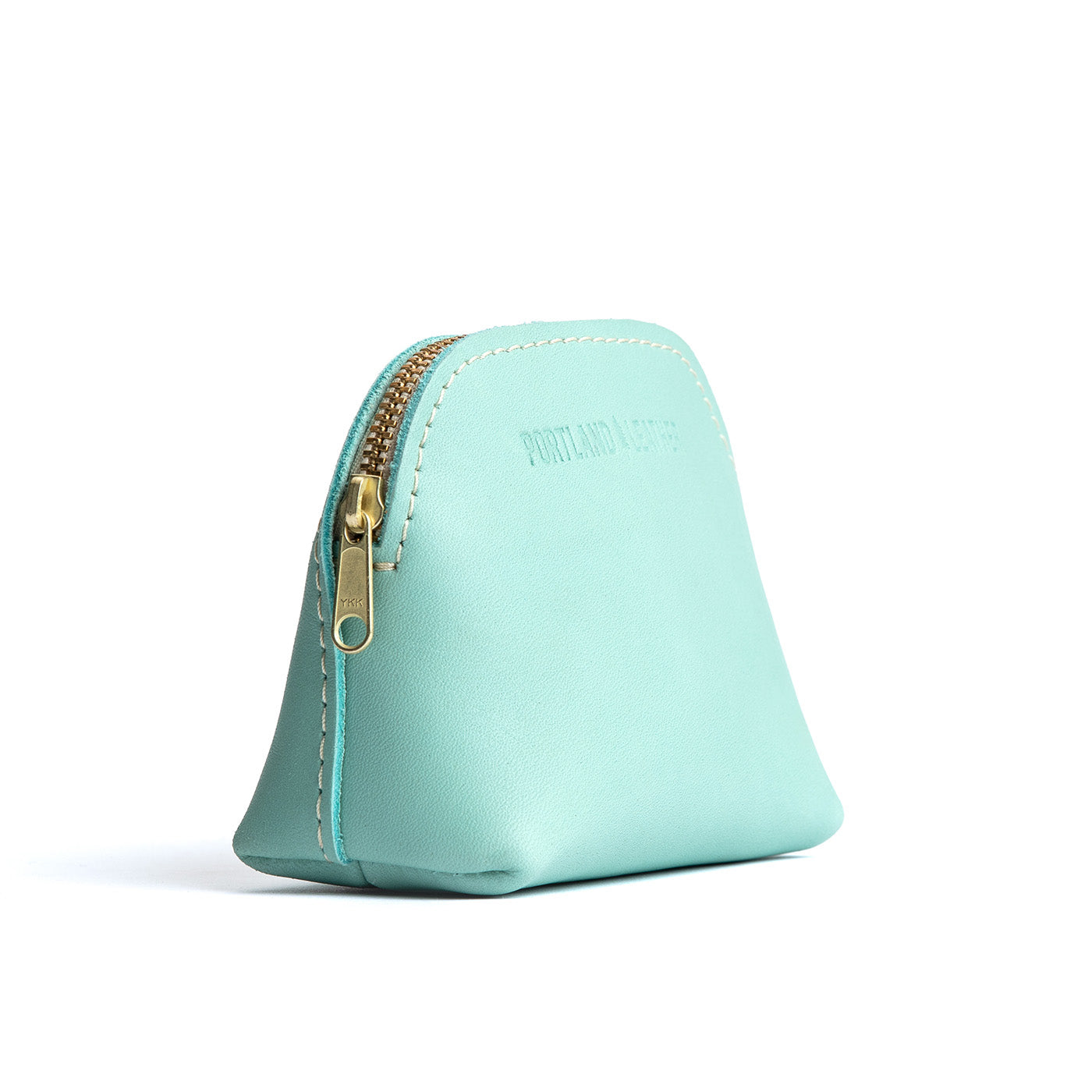 Mint*Mini | Compact leather pouch with top zipper