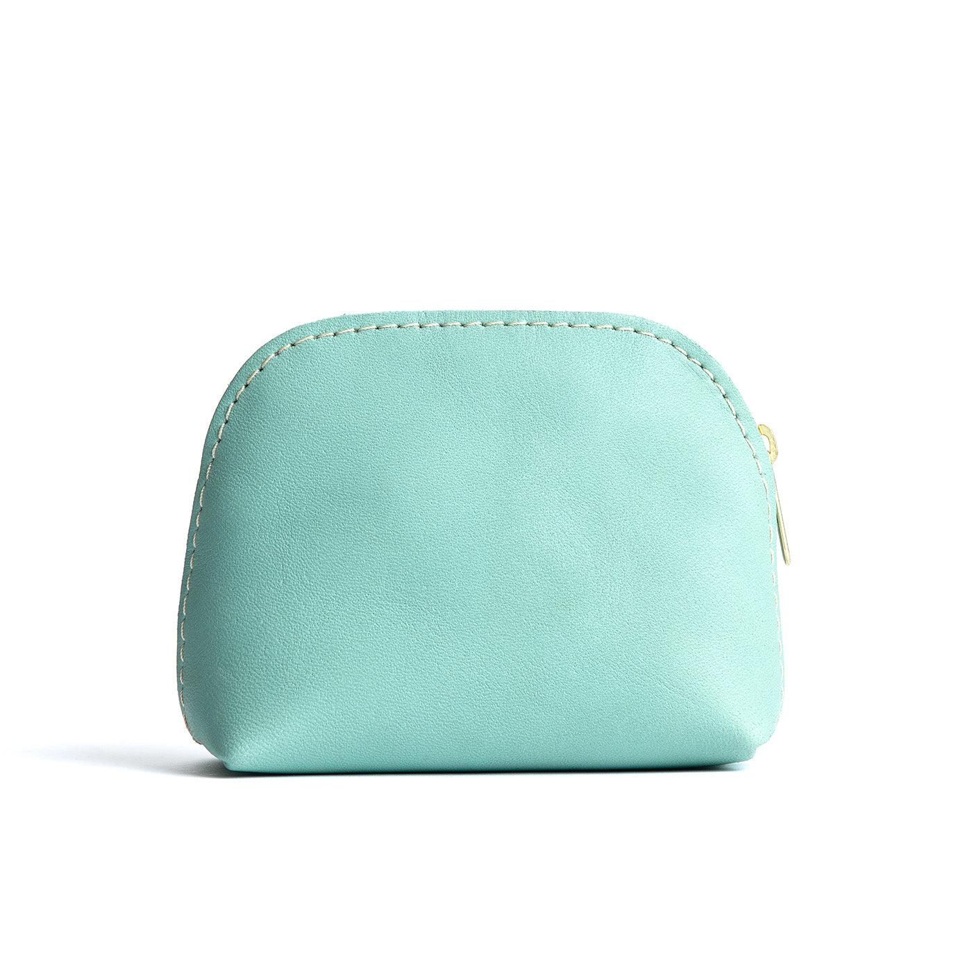 Mint*Mini | Compact leather pouch with top zipper