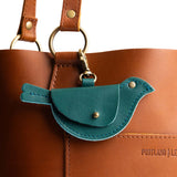 Caribbean | Bird shaped pouch with button closure and lobster clasp