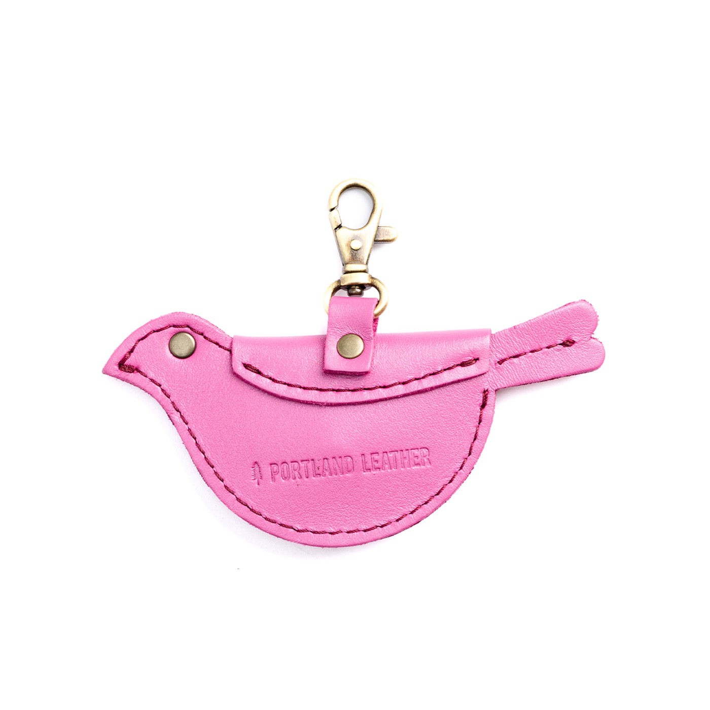 Lip Gloss | Bird shaped pouch with button closure and lobster clasp