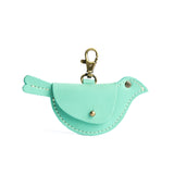 All Color: Mint | Bird shaped pouch with button closure and lobster clasp