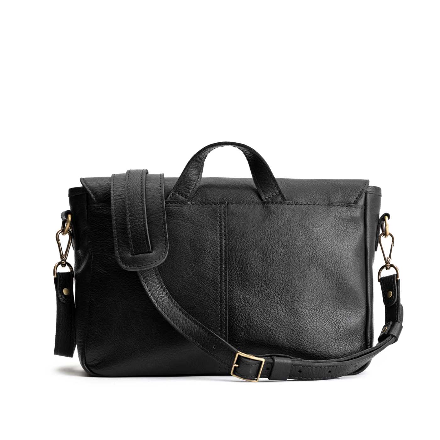 Black laptop shop messenger bag