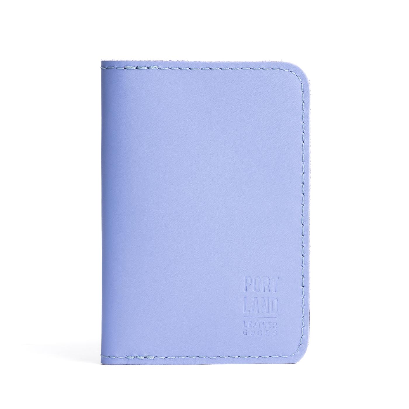 Jacaranda | Leather passport case with PLG logo