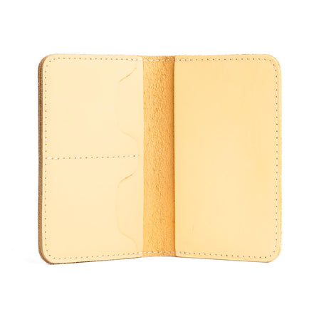 Vanilla | Leather passport case with PLG logo open shot