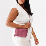 Mondrian Foxglove Small | Petite rectangular crossbody with woven design