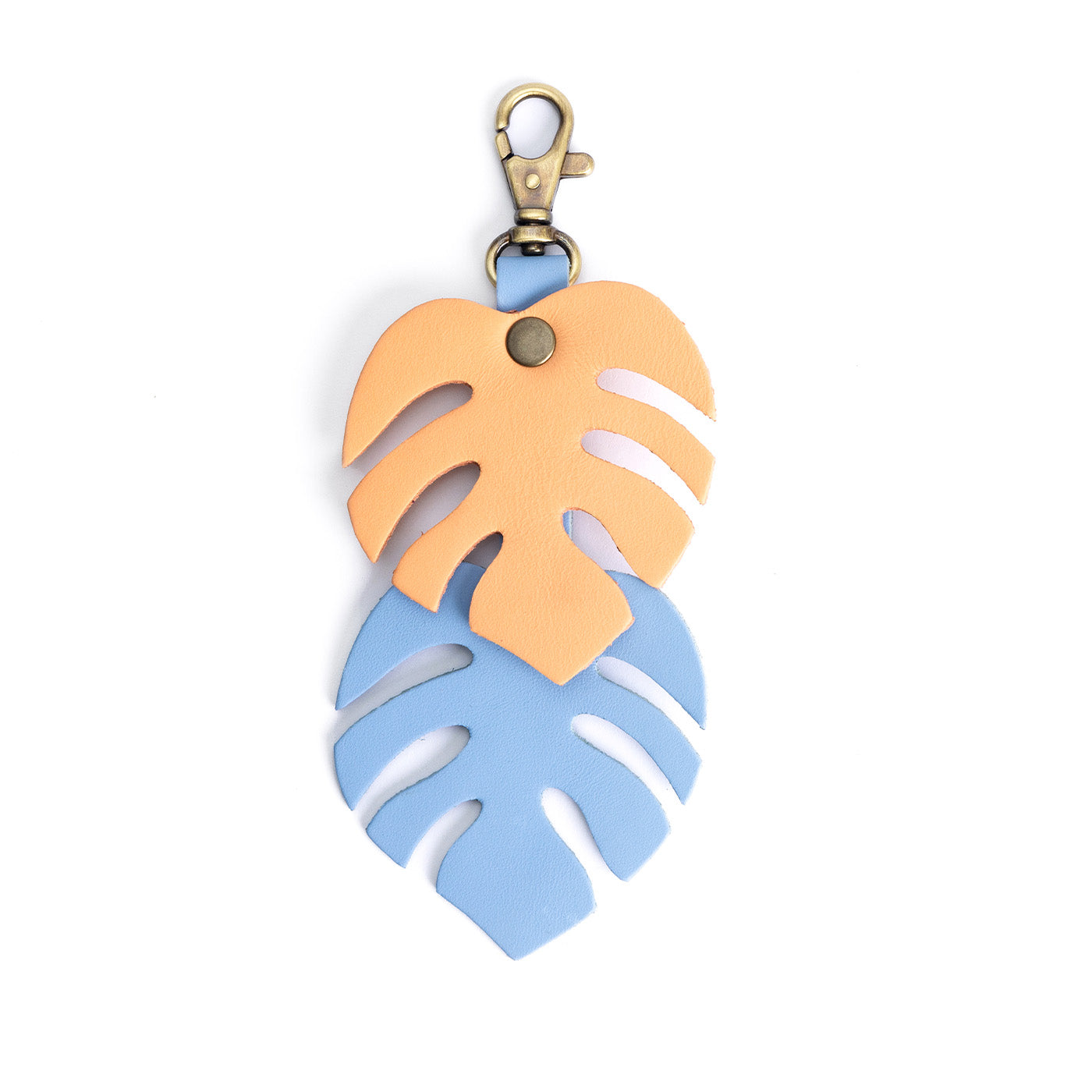 Lanai*Monstera | Dual color leaf shaped keychain