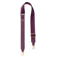 Plum | Adjustable fabric and leather strap