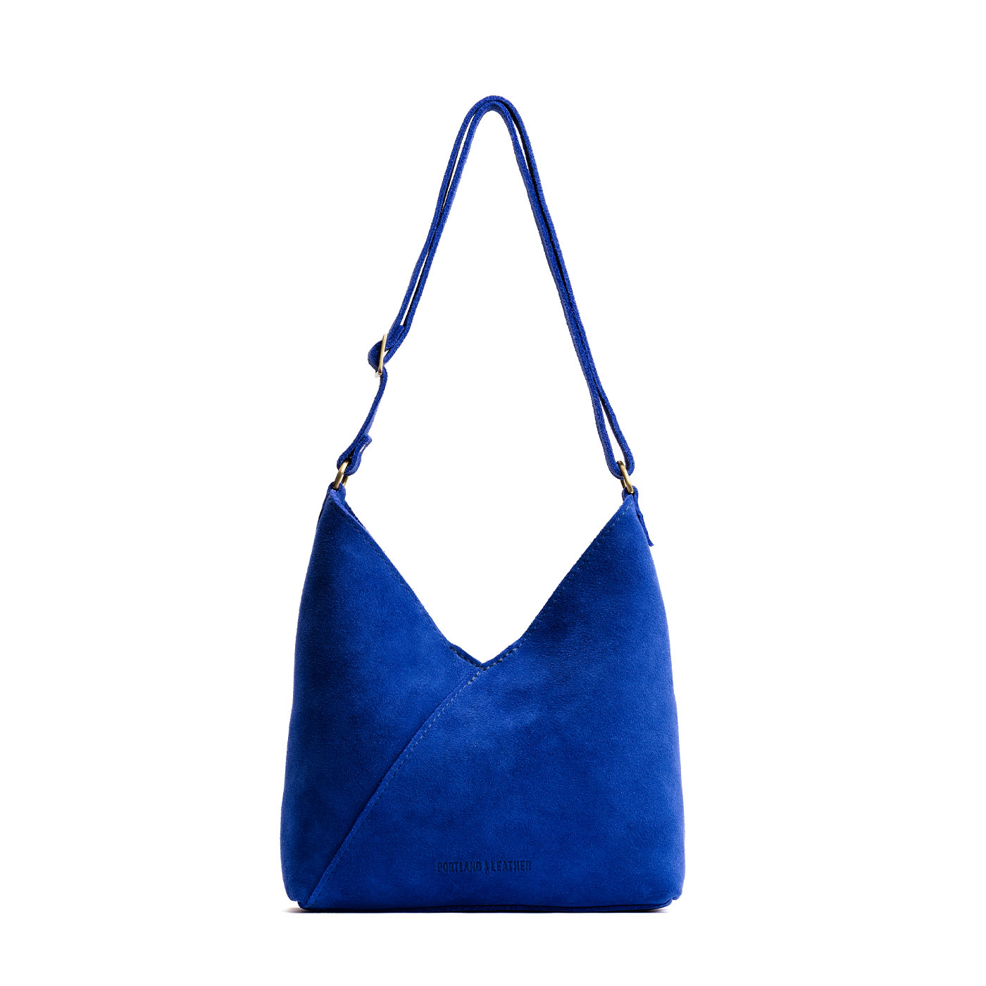 Joni Blue*Small | Petite shoulder bag with adjustable strap and magnetic snap closure