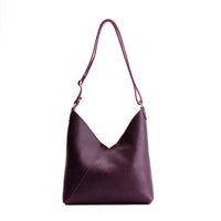 Plum*Small | Petite shoulder bag with adjustable strap and magnetic snap closure