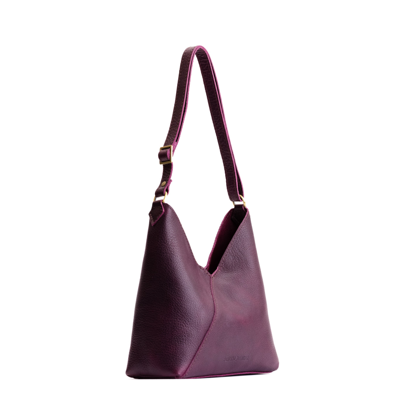 Plum*Small | Petite shoulder bag with adjustable strap and magnetic snap closure