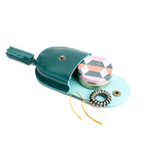 Caribbean | U shaped pouch with snap closure, lobster clasp and fringed tassel