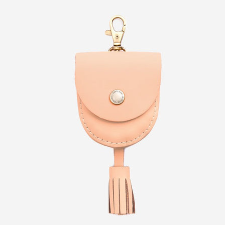 Mamey | U shaped pouch with snap closure, lobster clasp and fringed tassel