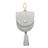 Nimbus | U shaped pouch with snap closure, lobster clasp and fringed tassel