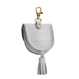 Nimbus | U shaped pouch with snap closure, lobster clasp and fringed tassel