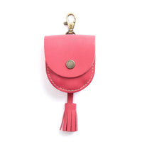 All Color: Tulip | U shaped pouch with snap closure, lobster clasp and fringed tassel