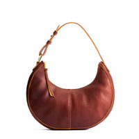 Cinnamon Bear*Classic | Crescent shaped shoulder bag with zipper closure and adjustable strap