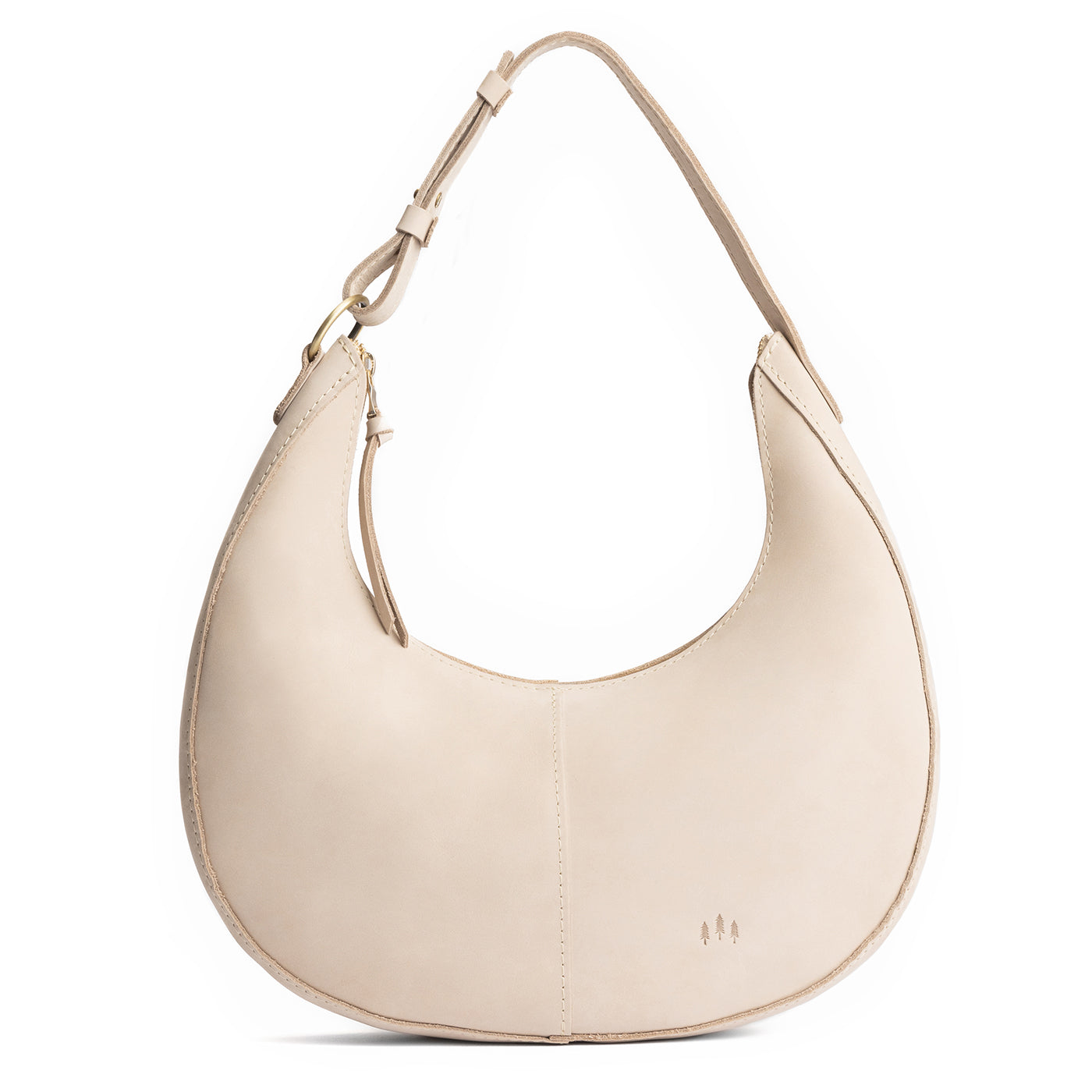 Dragon Bone*Large  | Large crescent shaped shoulder bag with zipper closure and adjustable strap