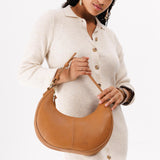 Shortbread Classic | Crescent shaped shoulder bag with zipper closure and adjustable strap