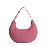 Foxglove Classic | Crescent shaped shoulder bag with zipper closure and adjustable strap