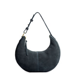 Peppercorn Classic | Crescent shaped shoulder bag with zipper closure and adjustable strap