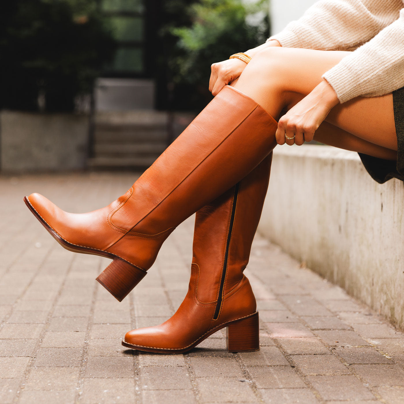 Leather clad thigh clearance boots