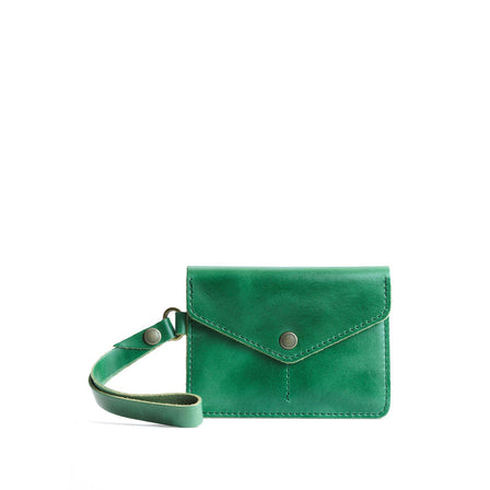 Cowboy Mint | Small Leather Passport Wristlet