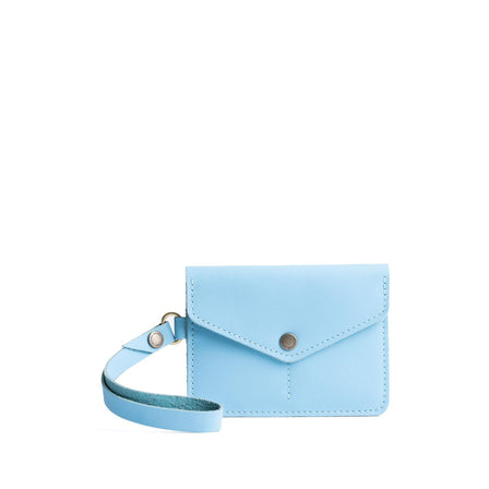 Glacial Blue | Small Leather Passport Wristlet