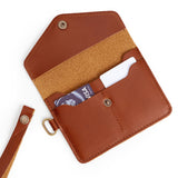 Madrone | Small Leather Passport Wristlet Open Shot