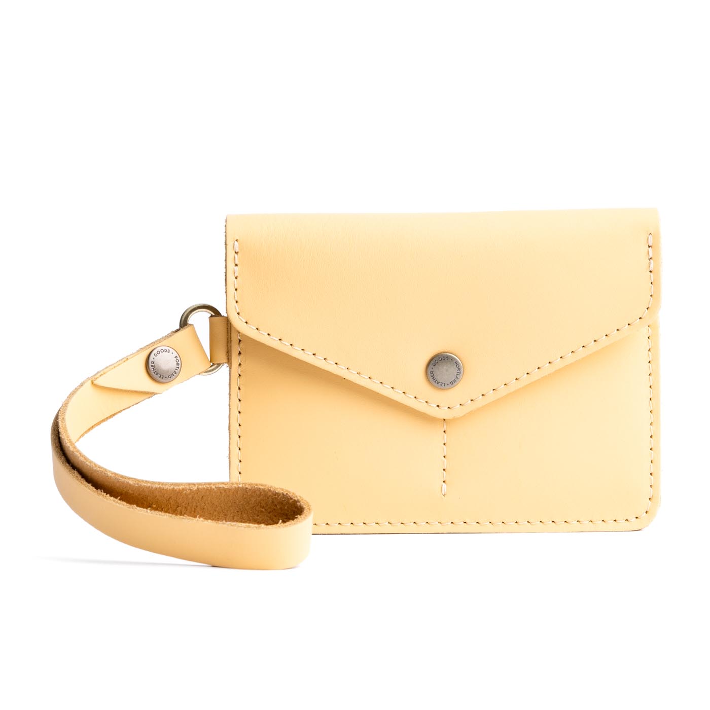 Vanilla  | Small Leather Passport Wristlet