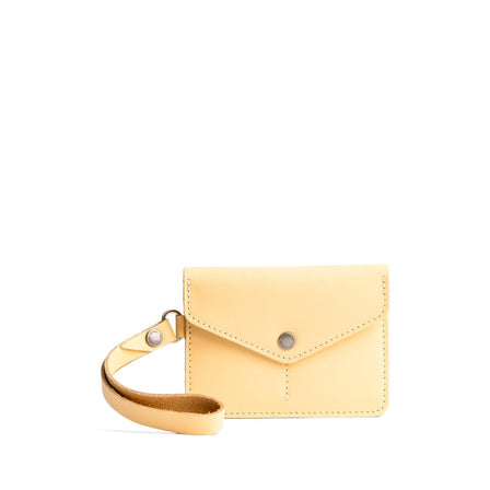 Vanilla | Small Leather Passport Wristlet