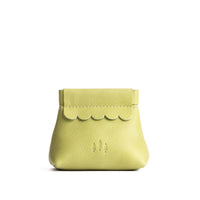 Sugar Snap | Leather coin pouch with scalloped edge and three Portland leather tree emblems