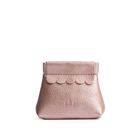 Supernova | Leather coin pouch with scalloped edge and three Portland leather tree emblems