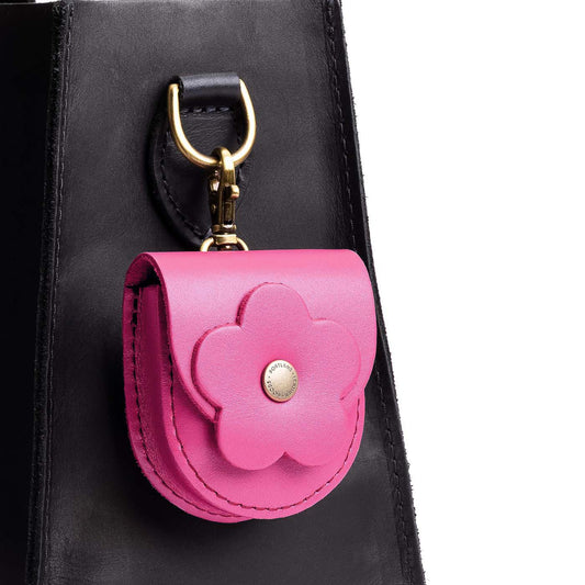 Lip Gloss | U shaped pouch with leather flower applique