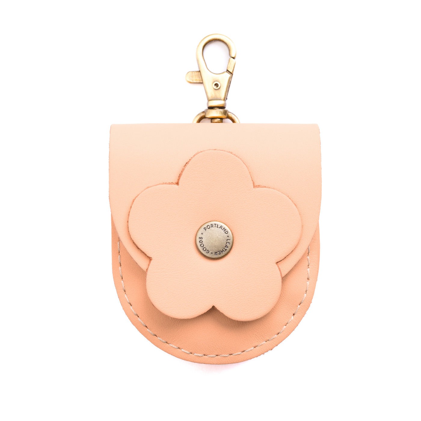 Mamey | U shaped pouch with leather flower applique