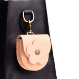 Mamey | U shaped pouch with leather flower applique