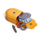 All Color: Sunflower | U shaped pouch with leather flower applique