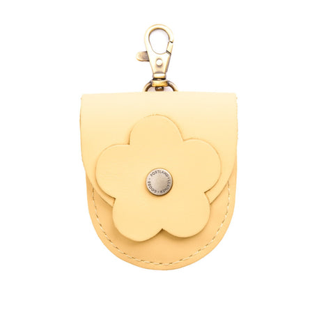 Vanilla | U shaped pouch with leather flower applique