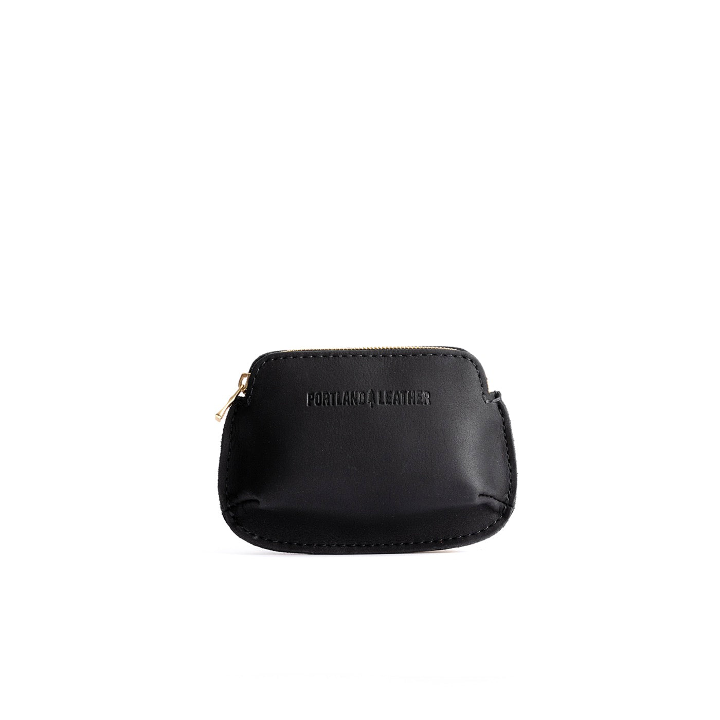 Black*Small | Small pouch with top zipper and curved edges