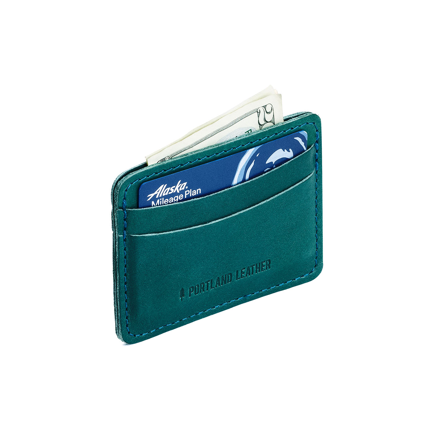 Caribbean | Minimalist leather wallet with card slots and PLG logo