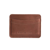 English Tan | Minimalist leather wallet with card slots and PLG logo