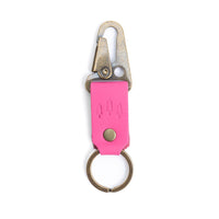 Margot*Short | leather logo branded keychain