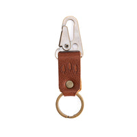 Nutmeg*Short | leather logo branded keychain