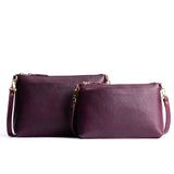 Plum | Comparison of both sizes of Poppy Purse