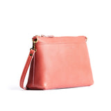 Watermelon | Midsize zip top crossbody bag with detachable strap