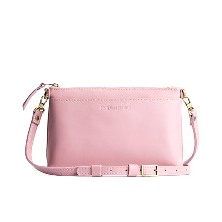 Vintage Pink | Zip top petite crossbody bag with detachable strap