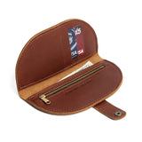 Chestnut | Semicircle bifold wallet with snap closure