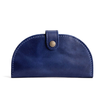 Cowboy Blue | Semicircle bifold wallet with snap closure