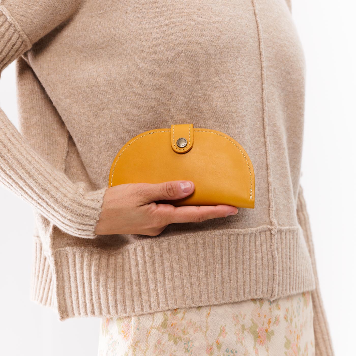 Sunflower | Semicircle bifold wallet with snap closure