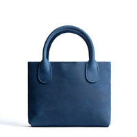 Deep Water*Small | Petite tote purse with structured leather handles and crossbody strap